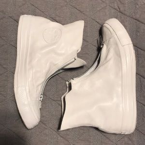 White Leather Converse